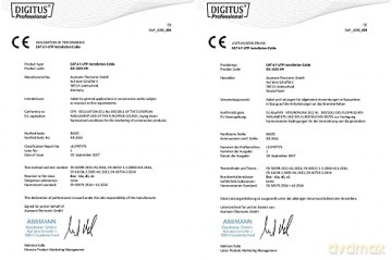 Kabel teleinformatyczny instalacyjny kat.6, F/UTP, Dca, drut, AWG 23/1, LSOH, 305m, fioletowy, szpula
