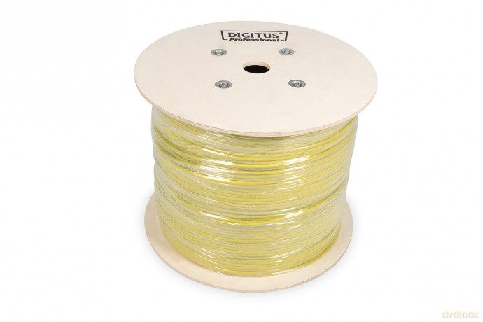 Kabel teleinformatyczny instalacyjny kat.7, S/FTP, B2ca, drut, AWG 23/1, LSOH, 500m, pomarańczowy, szpula Pomarańczowy