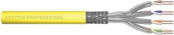 Kabel teleinformatyczny instalacyjny kat.7A, S/FTP, B2ca, drut, AWG 22/1, LSOH, 500m, szpula Żółty