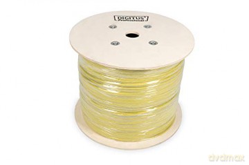 Kabel teleinformatyczny instalacyjny kat.7A, S/FTP, B2ca, drut, AWG 22/1, LSOH, 500m, szpula Żółty