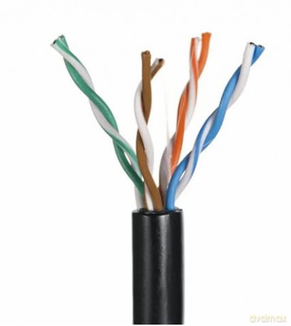 Kabel teleinformatyczny U/UTP kat.5E Zewnętrzny Suchy 100% Miedź 305m