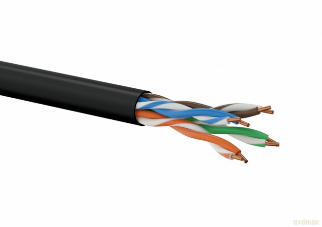 Kabel U/UTP typu linka kat.5E PVC Czarny 100m