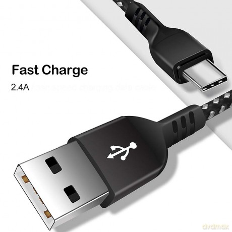 Kabel USB C fast charge 2.4A MCE482 Czarny