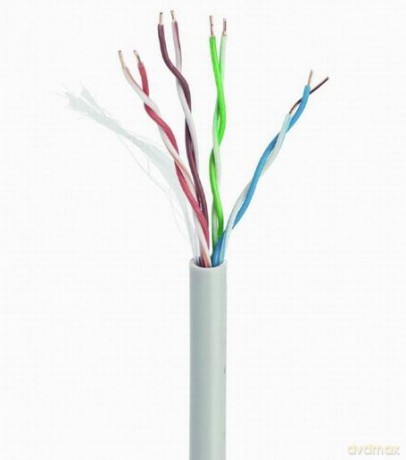 Kabel UTP drut kat. 5e (CCA) 305m szary