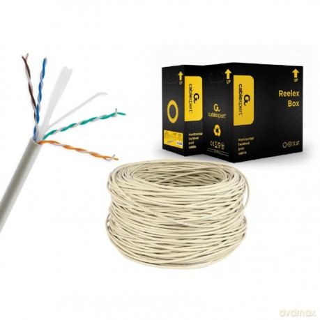 Kabel UTP KAT 6 drut AWG24 305m szary