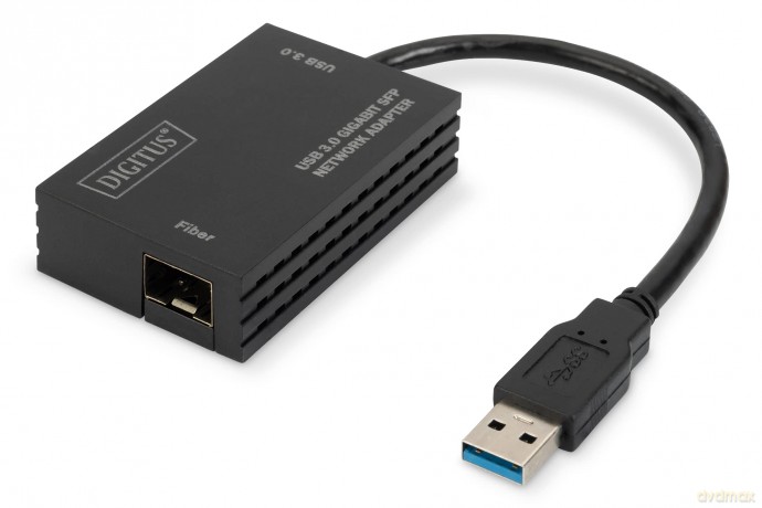Karta sieciowa przewodowa USB 3.0 A do RJ45 Gigabit SFP Ethernet 1 Gbps Fiber Chipset RTL8153