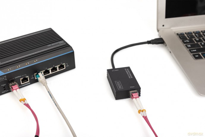 Karta sieciowa przewodowa USB 3.0 A do RJ45 Gigabit SFP Ethernet 1 Gbps Fiber Chipset RTL8153