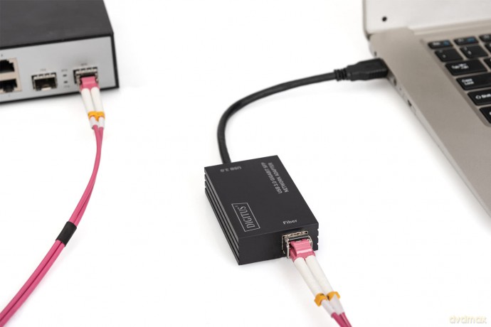 Karta sieciowa przewodowa USB 3.0 A do RJ45 Gigabit SFP Ethernet 1 Gbps Fiber Chipset RTL8153