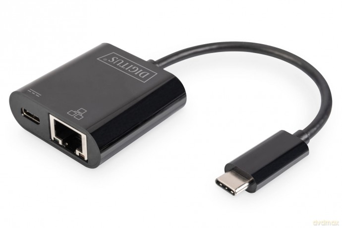 Karta sieciowa przewodowa USB 3.0 Typ C do RJ45 Gigabit Ethernet oraz 1xUSB Typ C z PD 2.0