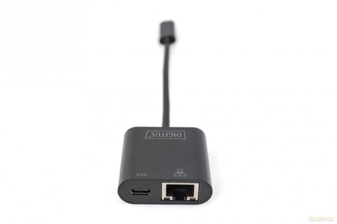 Karta sieciowa przewodowa USB 3.0 Typ C do RJ45 Gigabit Ethernet oraz 1xUSB Typ C z PD 2.0