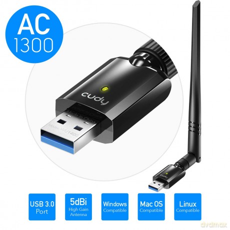 Karta sieciowa WU1400 USB 3.0 AC1300