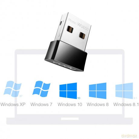 Karta sieciowa WU650 USB 2.0 AC650 Mini
