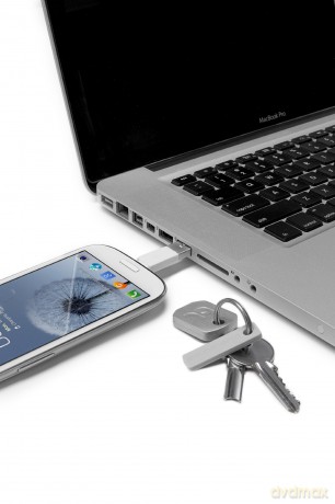 KII klucz ładowarka microUSB biała