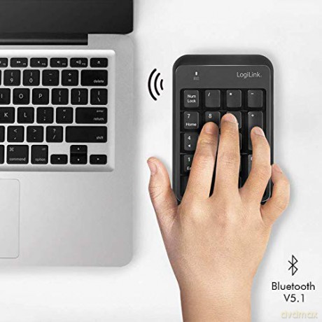 Klawiatra numeryczna Bluetooth v5.1 czarna