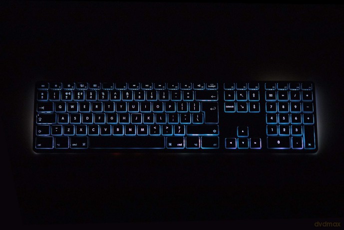 Klawiatura aluminiowa Mac podświetlana RGB szara