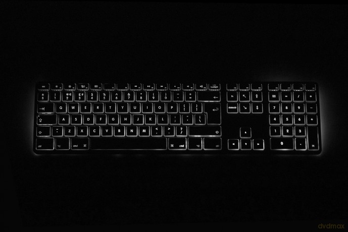 Klawiatura aluminiowa Mac podświetlana RGB szara