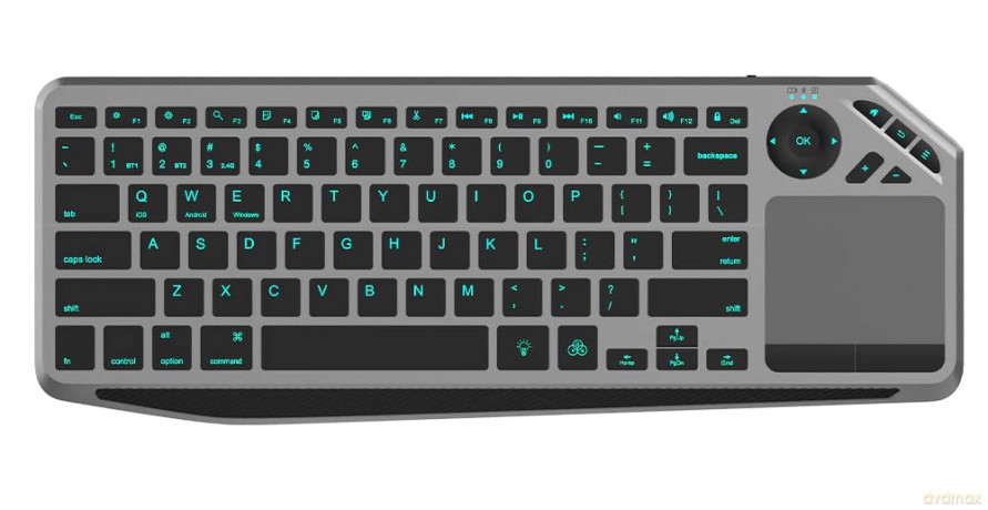 Klawiatura bezprzewodowa BT/RF 2.4GHz touchpad LED