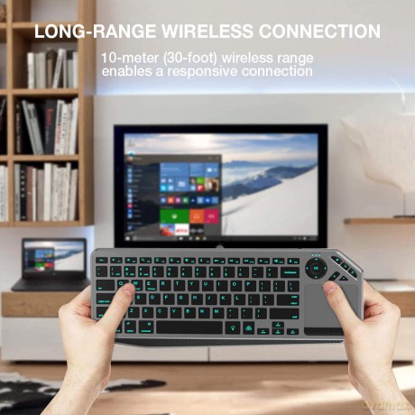 Klawiatura bezprzewodowa BT/RF 2.4GHz touchpad LED