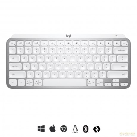 Klawiatura bezprzewodowa MX Keys Mini 920-010499 jasnoszara