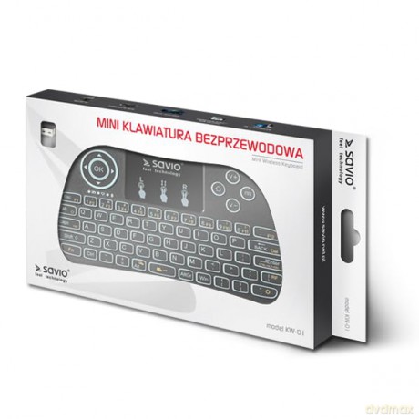 Klawiatura bezprzewodowa TV Box, Smart TV, konsole, PC, KW-01