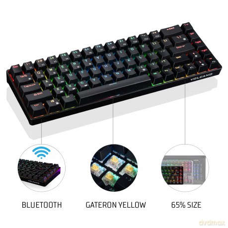 Klawiatura bezprzewodowa VOLCANO LANPARTY RGB BT