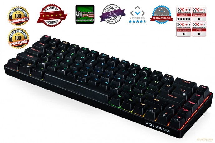 Klawiatura bezprzewodowa VOLCANO LANPARTY RGB BT