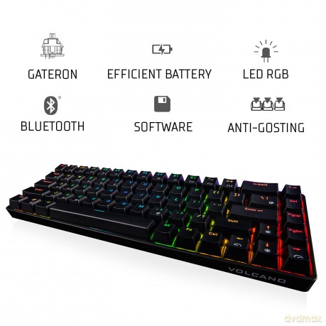 Klawiatura bezprzewodowa VOLCANO LANPARTY RGB BT