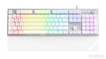 Klawiatura Frost RGB srebrno-biała