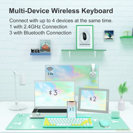 Klawiatura FStyler FBK30 Avocado 2.4GHz + BT