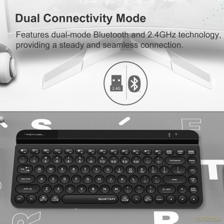 Klawiatura FStyler FBK30 czarna 2.4GHz + BT (silent)