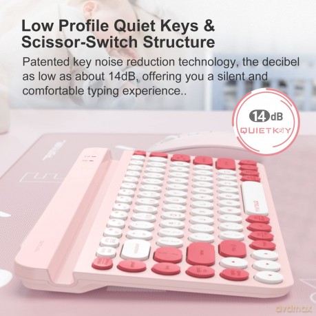 Klawiatura FStyler FBK30 Raspberry 2.4GHz + BT (silent)