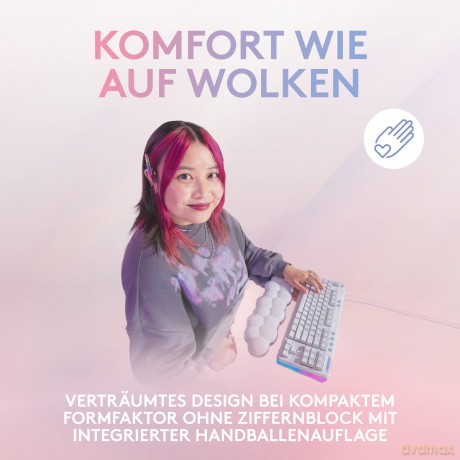Klawiatura G713 Gaming Keyboard Linear US biała