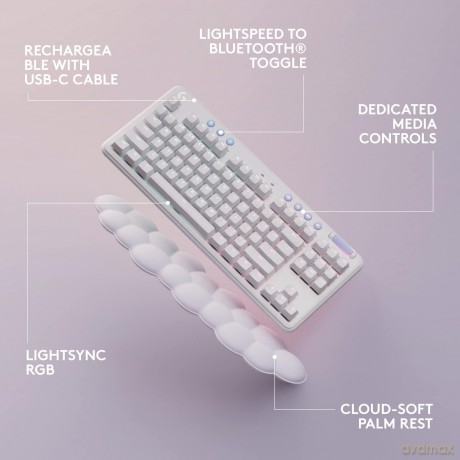 Klawiatura G715 Wireless Gaming Keyboard Tactile biała