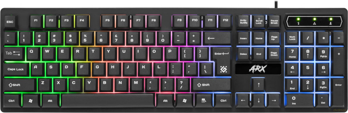 Klawiatura gamingowa ARX GK-196L przewodowa podświetlenie LED