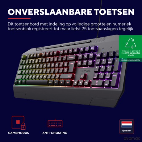 Klawiatura gamingowa przewodowa GXT 836 Evocx