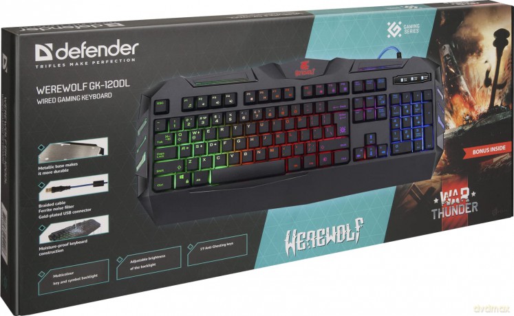 Klawiatura gamingowa Werewolf GK-120DL Membranowa