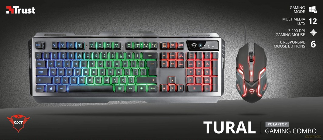 Klawiatura GXT 845 Tural Gaming combo
