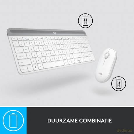 Klawiatura i mysz bezprzewodowa MK470 920-009205 biała