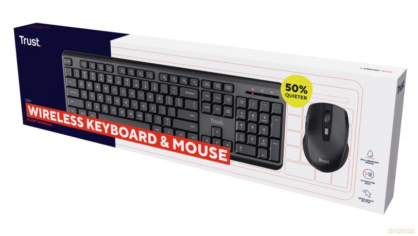 Klawiatura i mysz Ody Wireless Silent