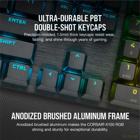 Klawiatura K100 OPX RGB Keyboard czarna