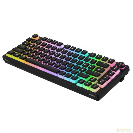 Klawiatura mechaniczna bezprzewodowa PHENIX, Gateron Yellow Pro, Pudding