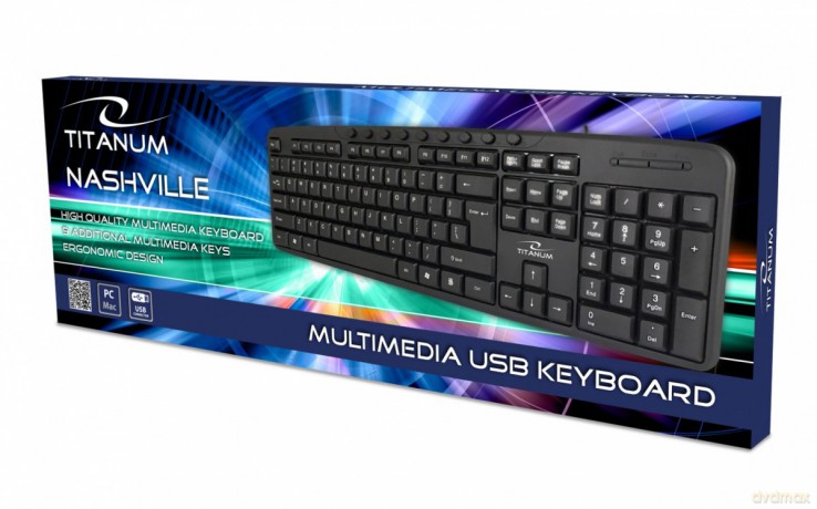Klawiatura multimedialna przewodowa USB Nashville