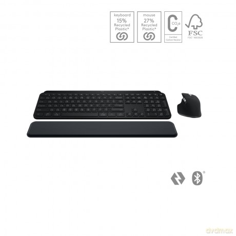 Klawiatura MX Keys S + mysz + podkładka Combo Graphite US 920-011614