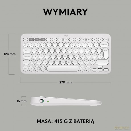 Klawiatura Pebble Keys 2 K380s Tonal White