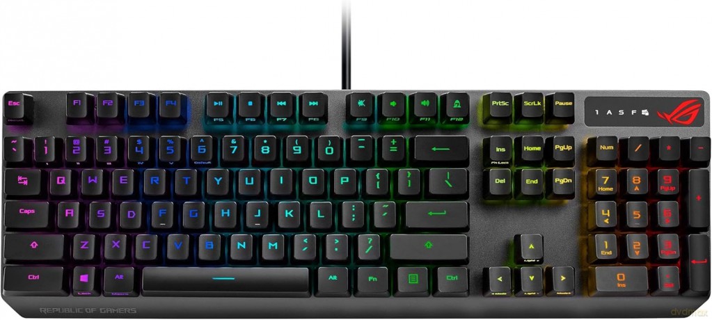 Klawiatura przewodowa ROG SCOPE RX XA05 Optical/RGB/AuraSync/IP56/USB 2.0