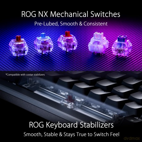 Klawiatura ROG Azoth White NX OLED 8000Hz/0.125ms/NX/USB 2.0