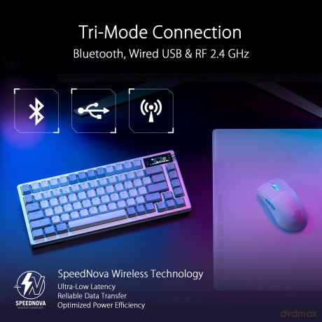 Klawiatura ROG Azoth White NX OLED 8000Hz/0.125ms/NX/USB 2.0