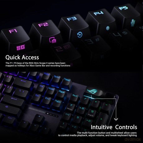 Klawiatura ROG Strix Scope II NX USB 2.0/RGB/N-Key