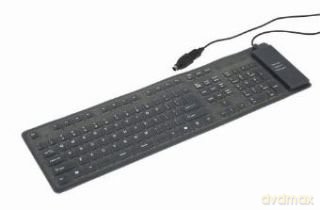 Klawiatura silikonowa wodoodporna USB z funkcją OTG czarna