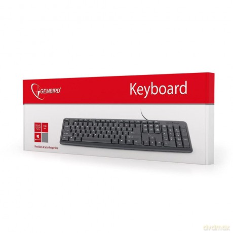 Klawiatura standardowa USB Cyrylica KB-U-103-RU czarna